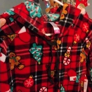 **NWOT-  Soft Xmas Shirt with Hooded Top